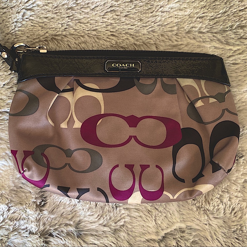 Coach Authentic Gray CC Wristlet